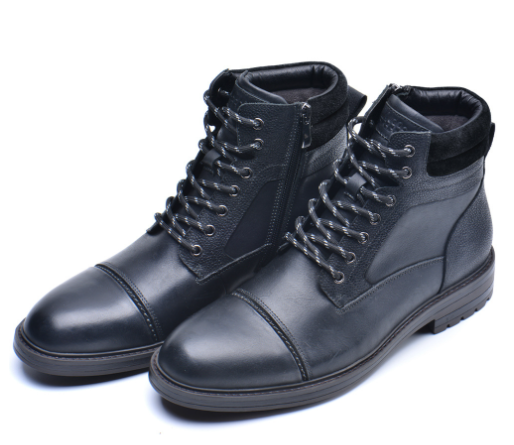 Black Lace-up Ankle Boots