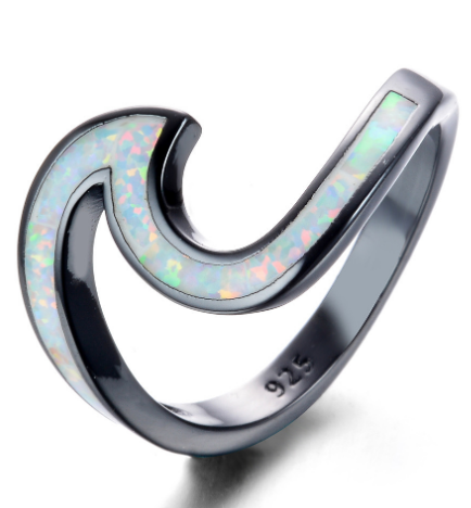 Black Gold Opal Ring Image 1