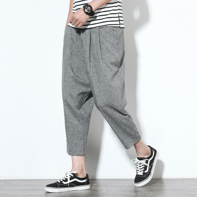 Linen Cropped Pants 4