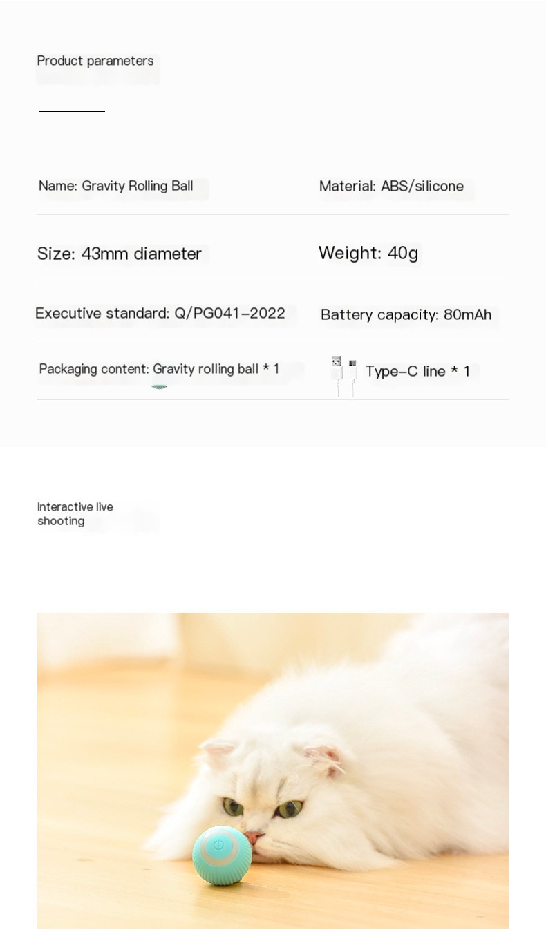 Electric Smart Cat Toy Ball