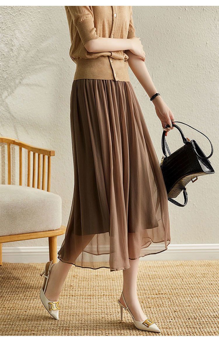 Net Red Western Maternity Dress Skirt Image 7