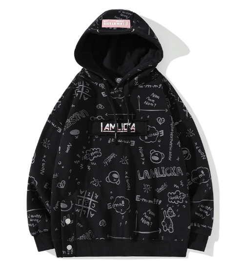 Hooded Ins Trendy Graffiti Women's Sweater