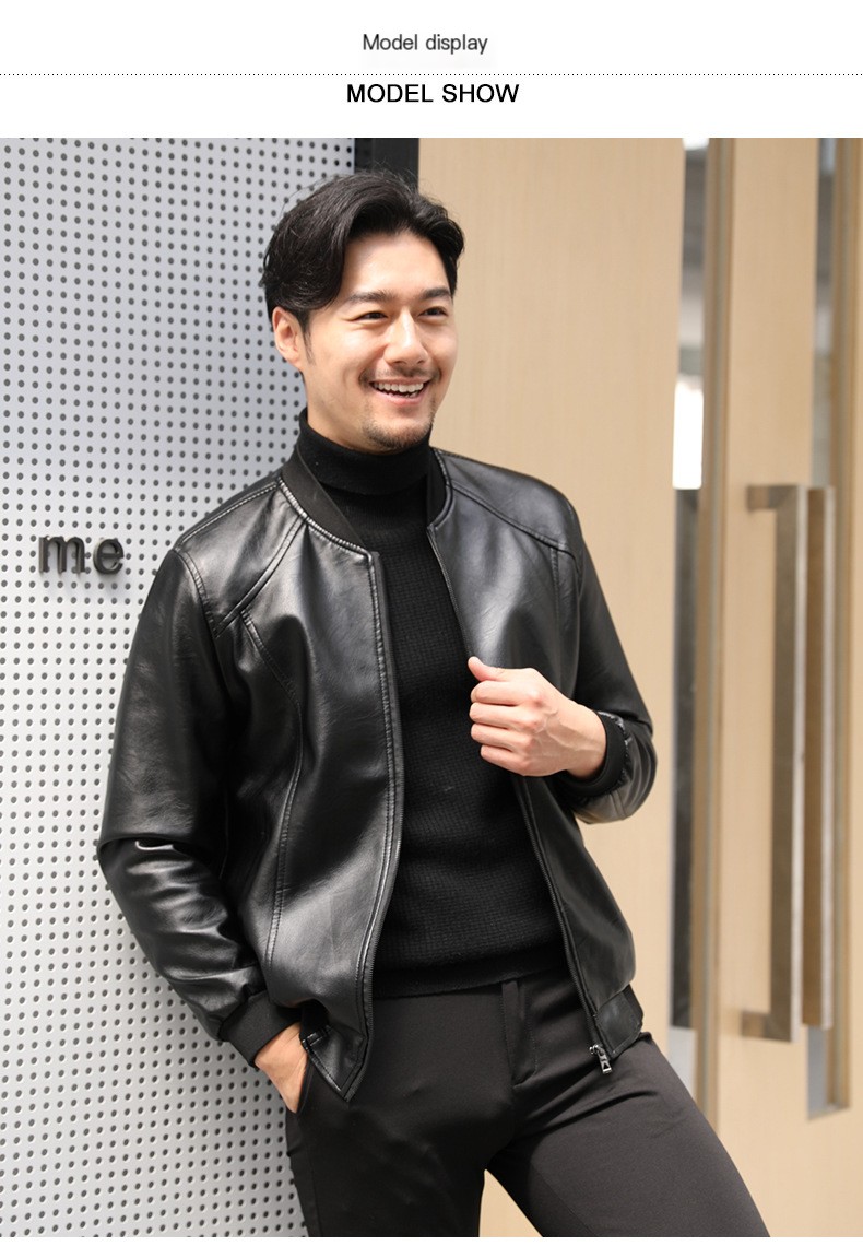 Men's Leather Jacket Image 2