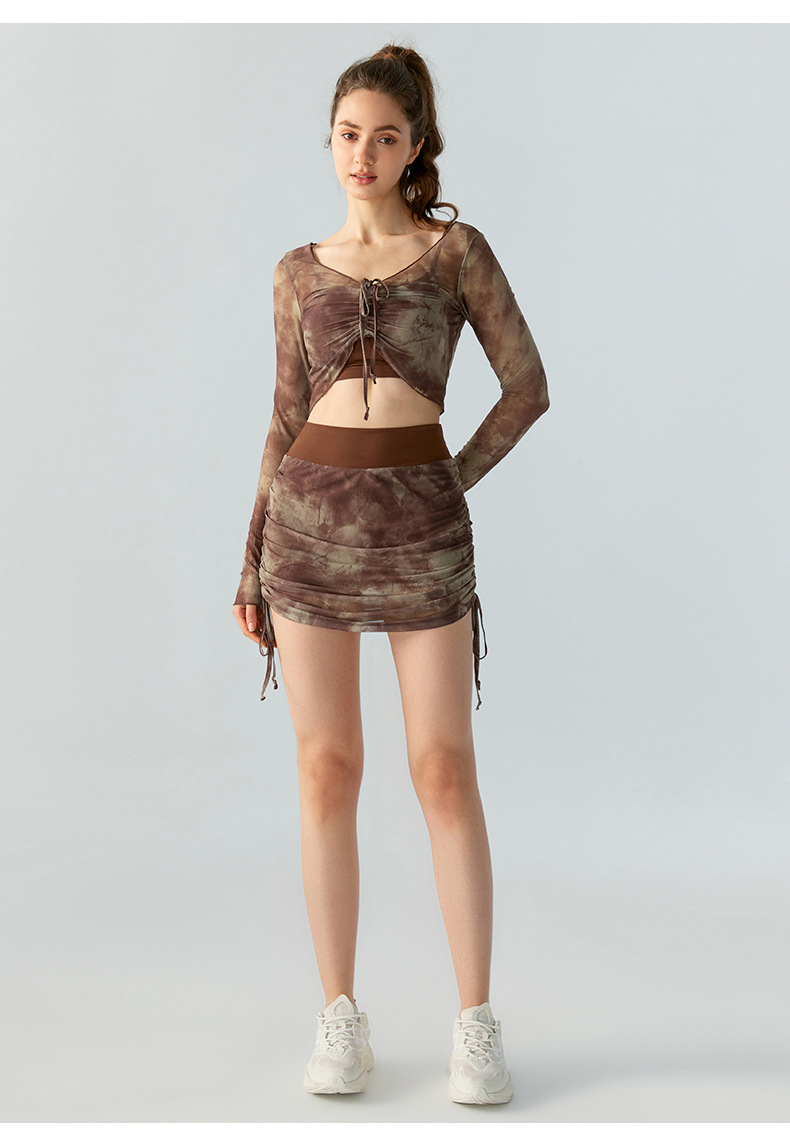 Lace Up Skirt Set - Model Wearing