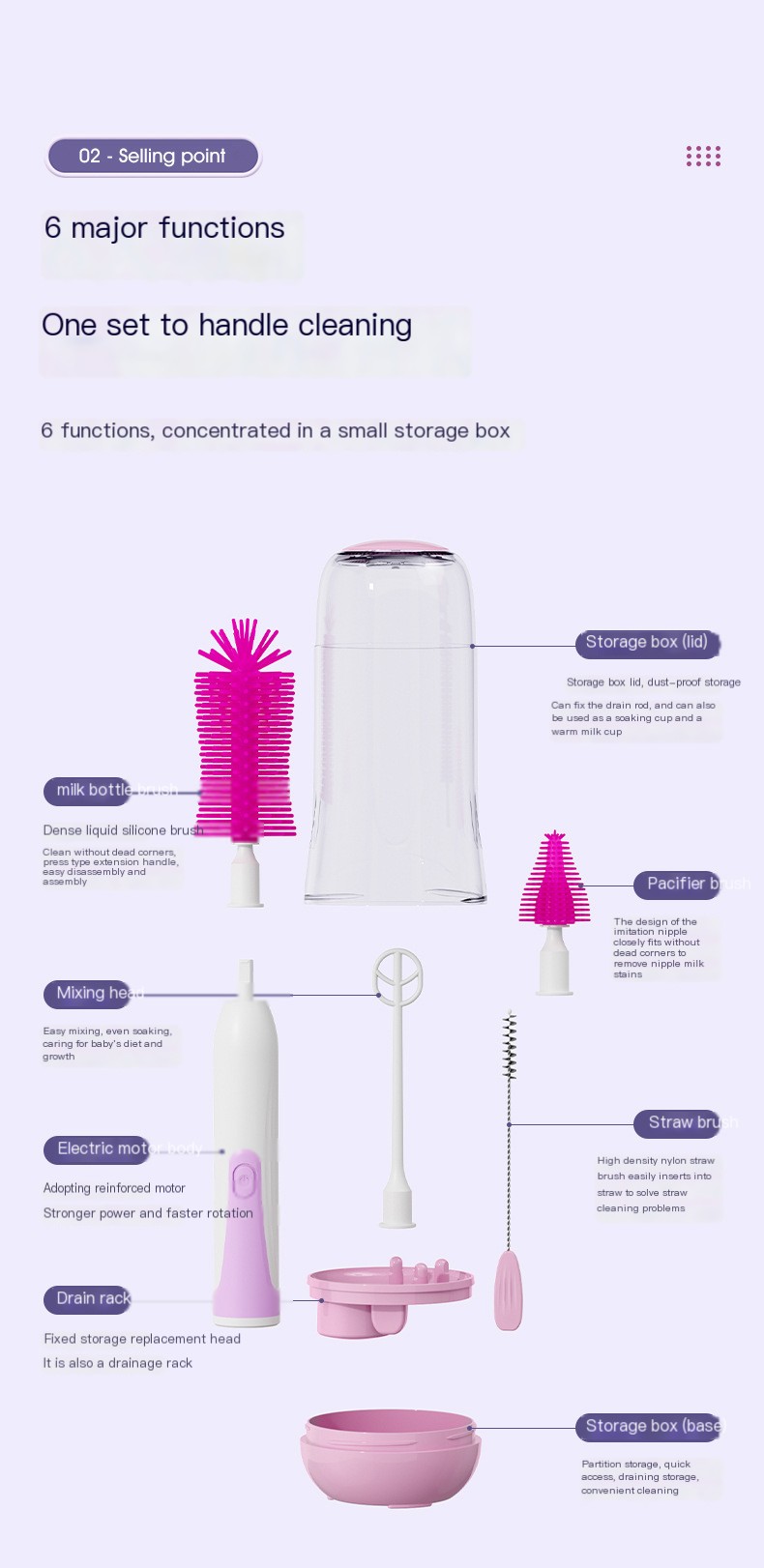 Electric Baby Bottle Cleaning Brush