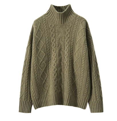 High-neck red sweater image 4