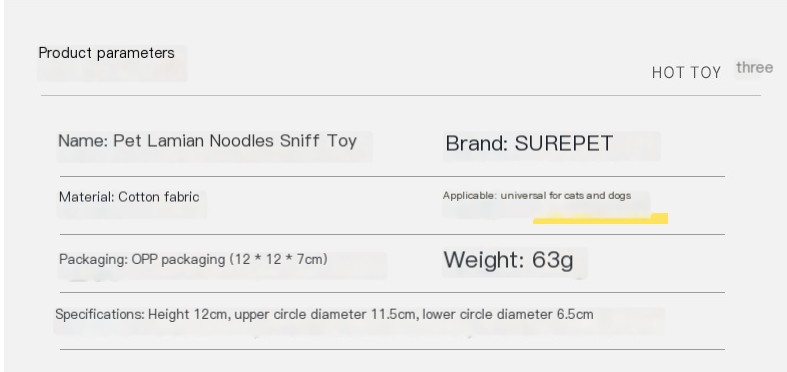 Korea Ramen Sniffing Toy
