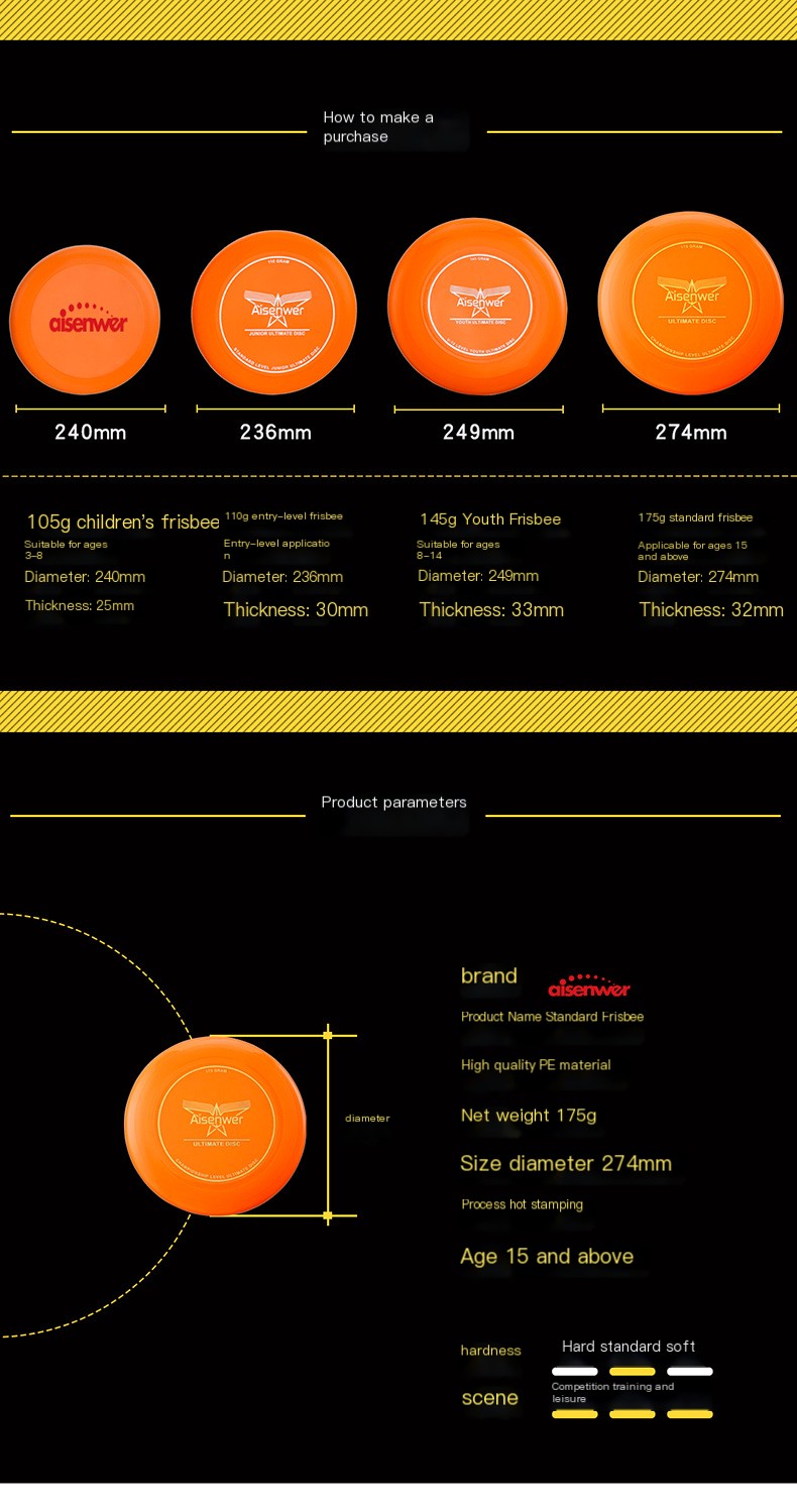 Durable Aisenwer Ultimate Frisbee