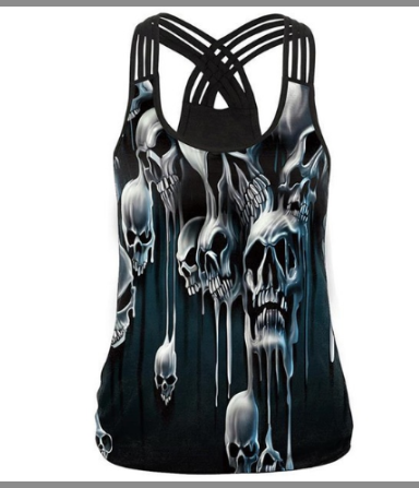 Cross-back tank top front view