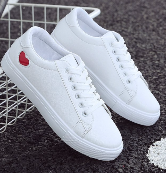 Heart Pattern Flat Shoes 3