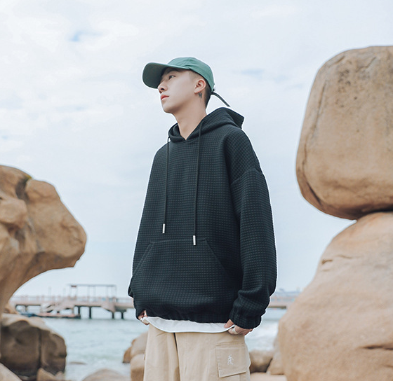 Black Hooded Sweater