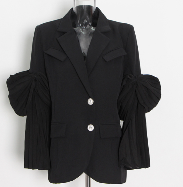 Beaded Diamond Buckle Bow Casual Suit Image 3