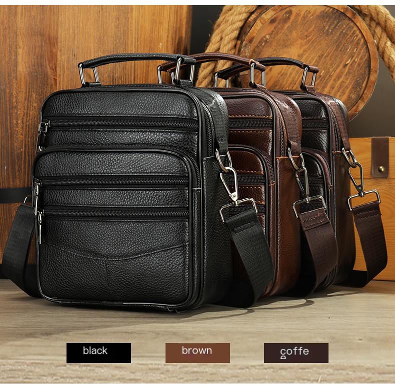 Genuine Leather Bag - Coffee
