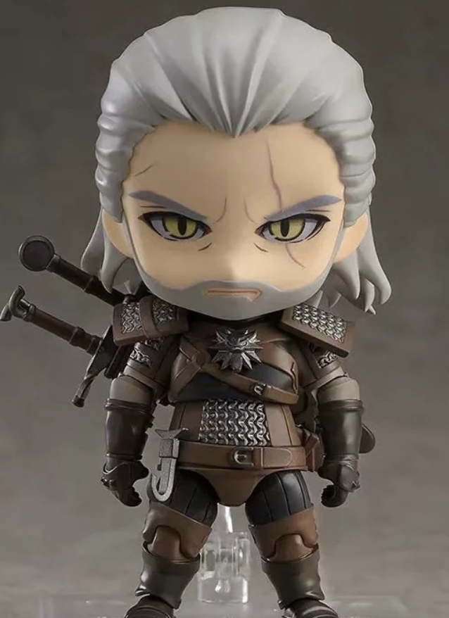 Q版粘土 巫师3 狂猎 907# 杰洛特 白狼 Geralt 可动换脸公仔 手办