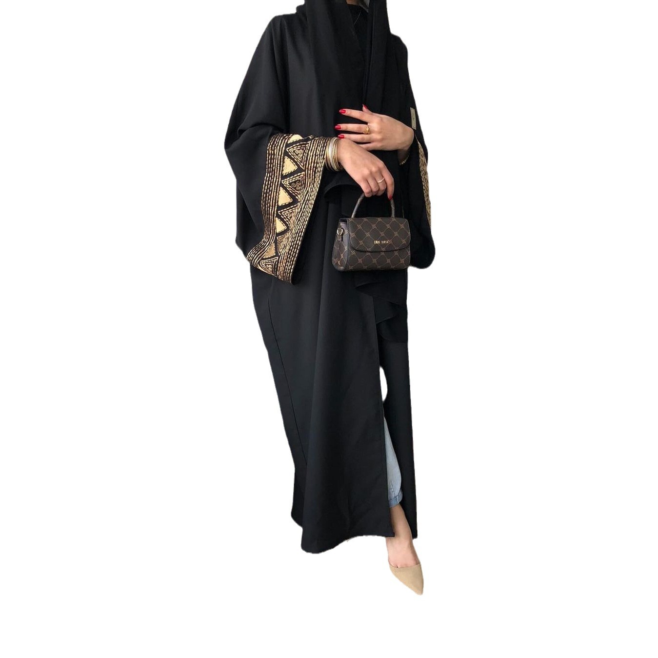 Muslim Black Long Robe - Detail 1