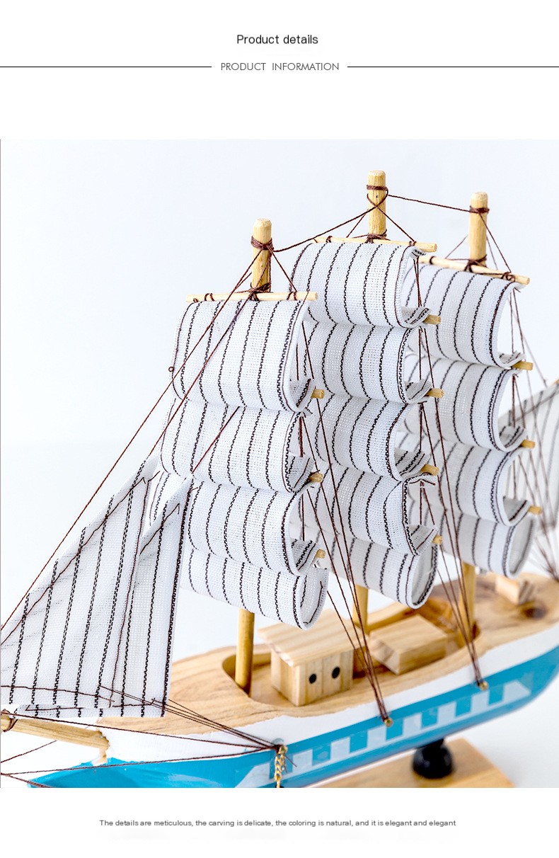 Wooden Sailboat Model 8