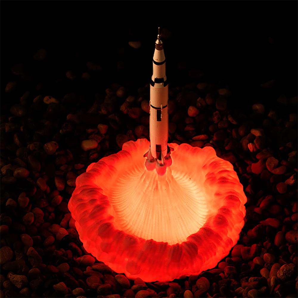 3D Rocket Night Light