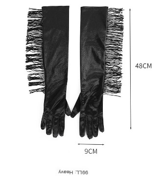 Long Dance Gloves Black