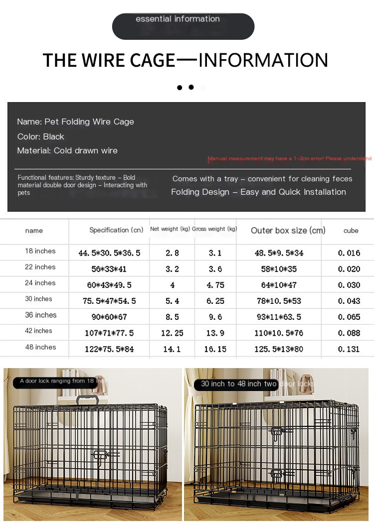 Folding Dog Wire Cage