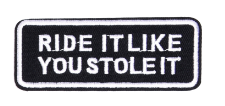 Embroidered black and white humorous English cloth stickers