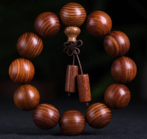 Golden Silk Sandalwood Beads Bracelet