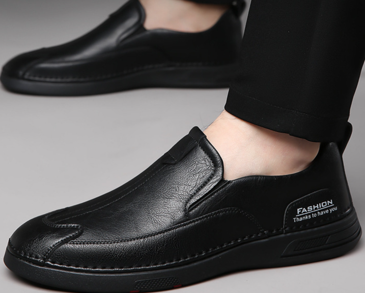 Casual Leather Shoes White Close Up