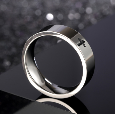 Stylish Cross Titanium Steel Ring