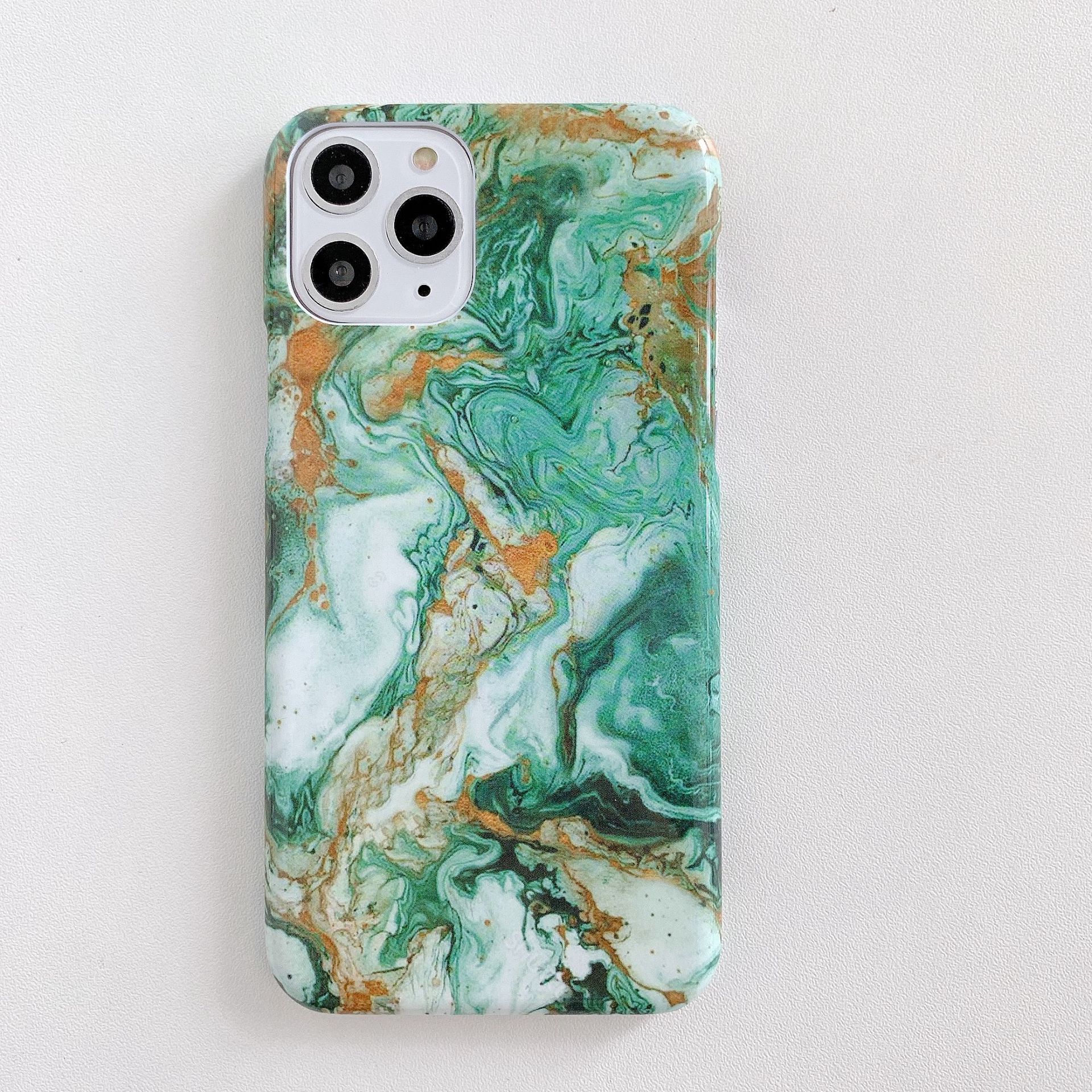 Golden Green Marble Phone Case Image 4