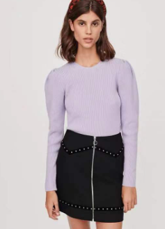 Five-pointed Star Studded Metal High-waist Skirt 3