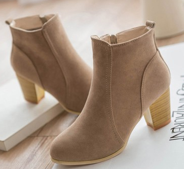 British Style Chunky Heeled Ankle Boots 2
