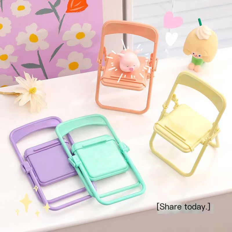 Cute Little Chair Phone Holder Yellow