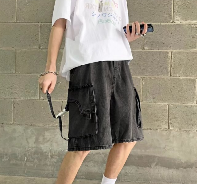 Denim Shorts Image 4