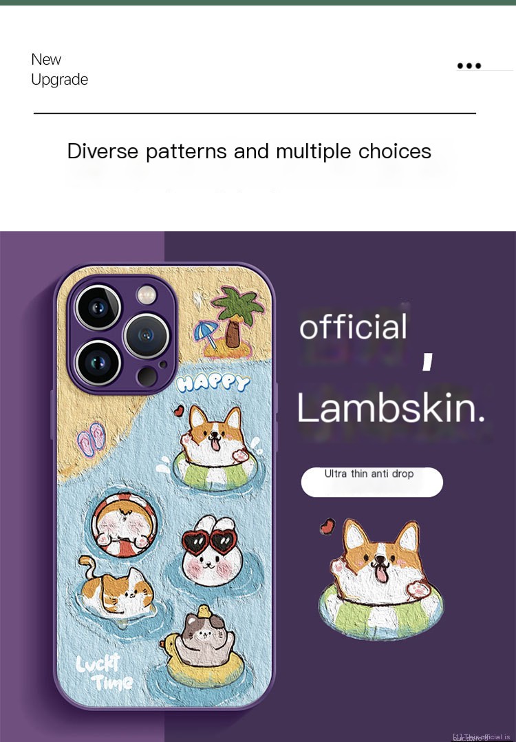 Embroidered Cartoon Duck Phone Case
