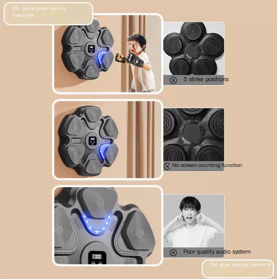 Music Boxing Target New Intelligent Boxing Machine Sports Fitness Boxing Trainer Home Exercise Boxing Target