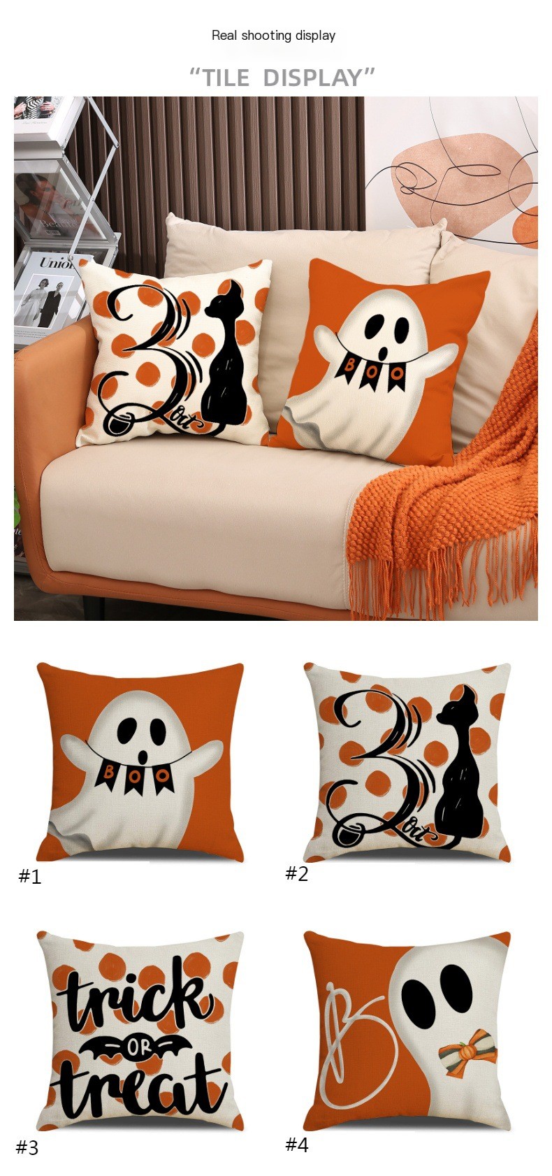 Halloween Pumpkin Castle Pillow Cover