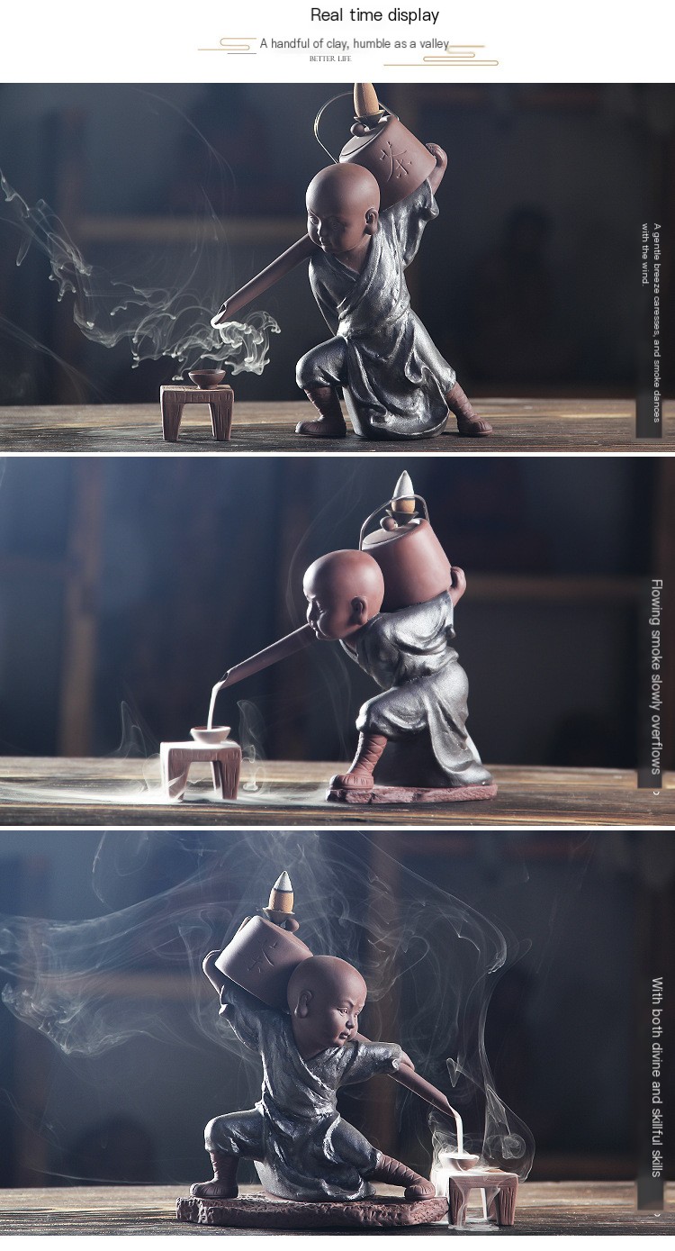 Keramik-Rückfluss-Räuchergefäß – Raubvögel über dem Meer