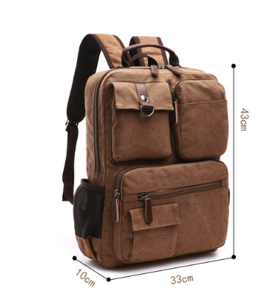 Retro Canvas Backpack Image 2