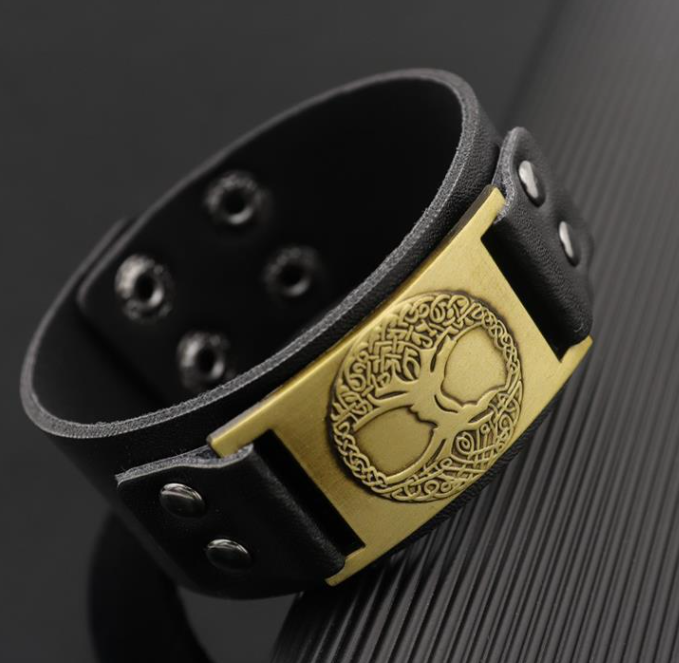 Beowulf Regalia Leather Viking Tree of Life Design