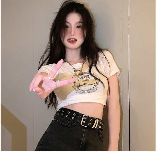 Heart Circle Angel Print Top 3