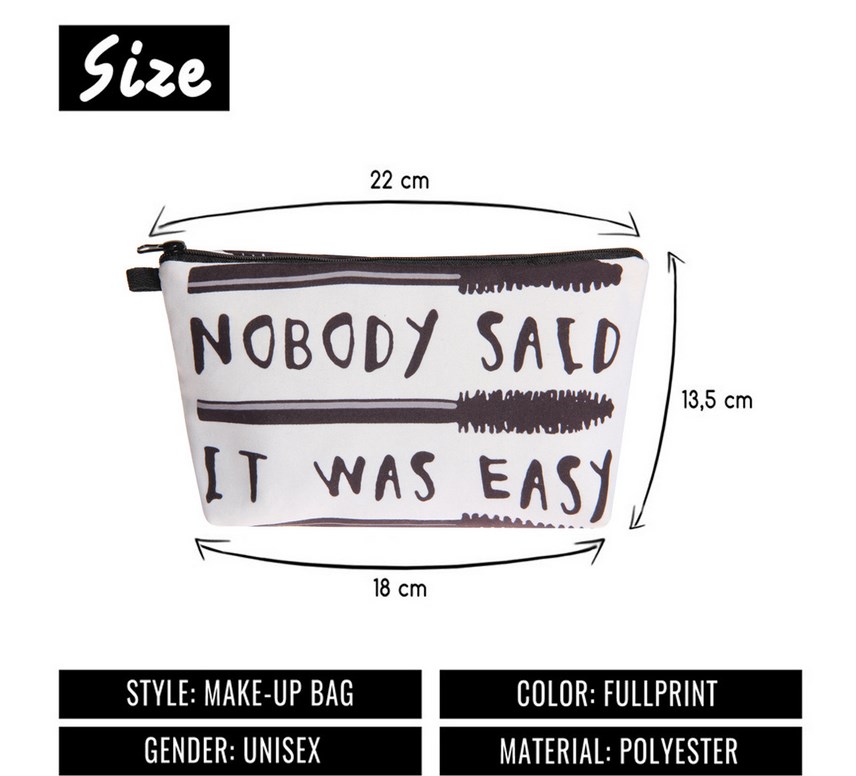Eyelash Brush Makeup Bag - Creative Design