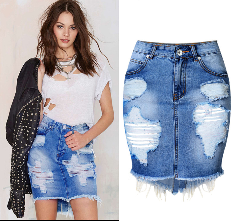 Denim Skirt Image 2