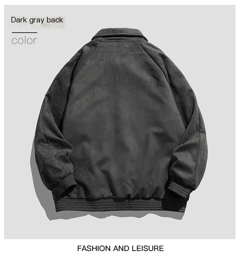 Streetwear Faux Suede Jacket