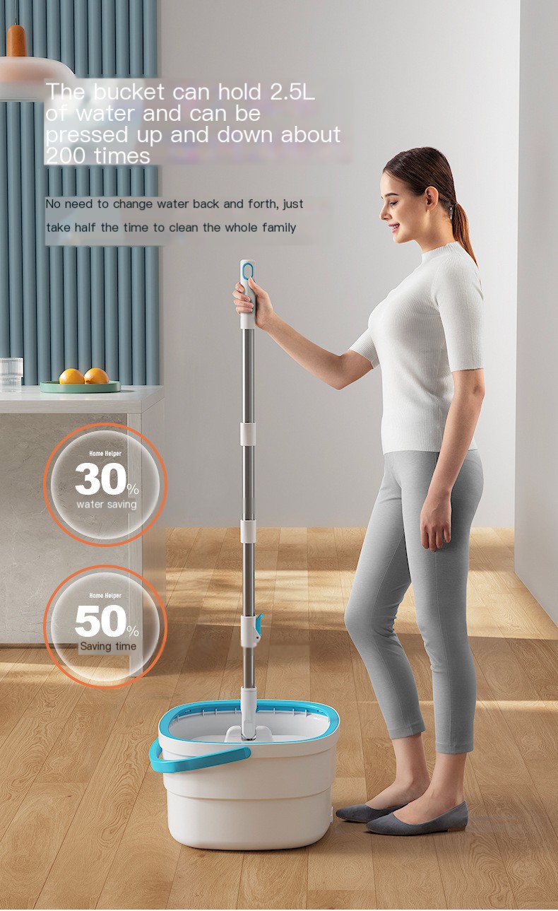 Hands-free lazy cleaning dirt separation spin mop