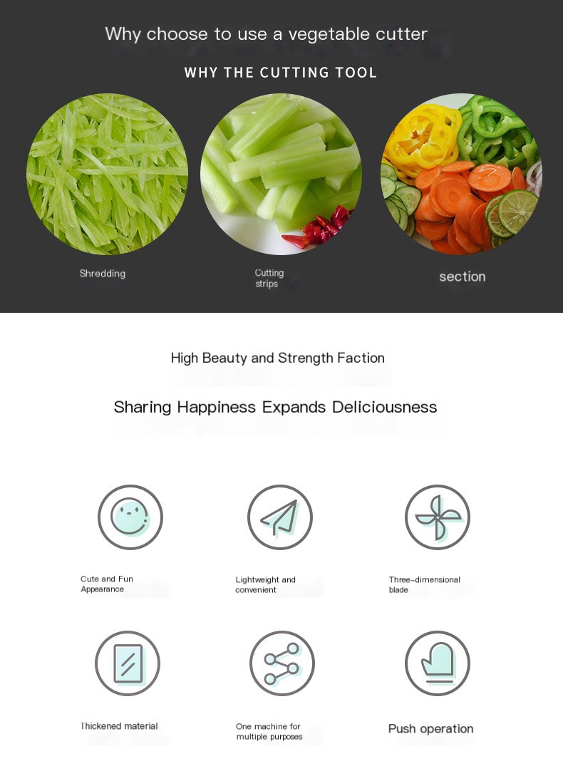 V-shaped multi-function vegetable cutter