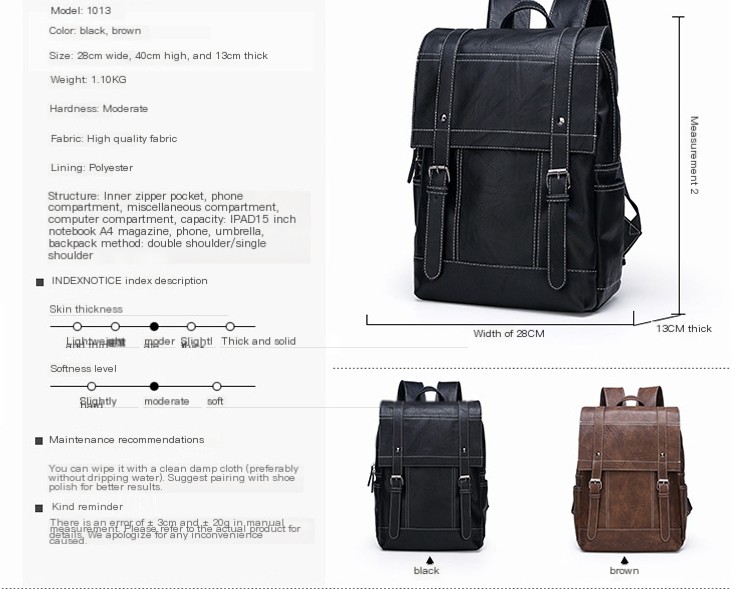 Fashion Urban Simple Men's Backpack