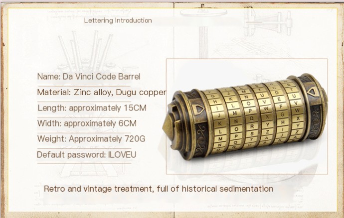 Da Vinci Password Lock Image 1