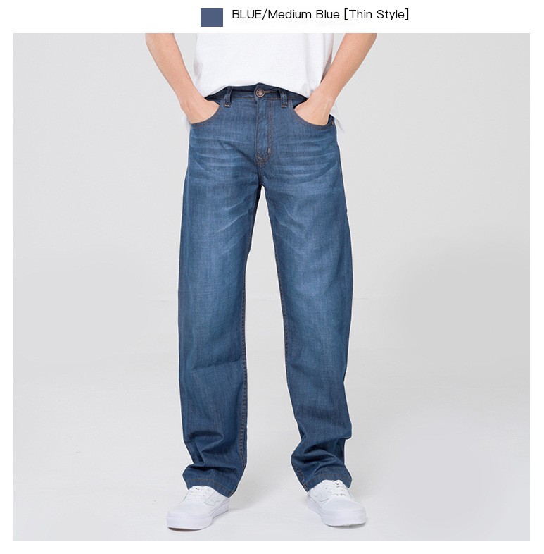 Men's Straight Leg Mid-Rise Jeans - Side View