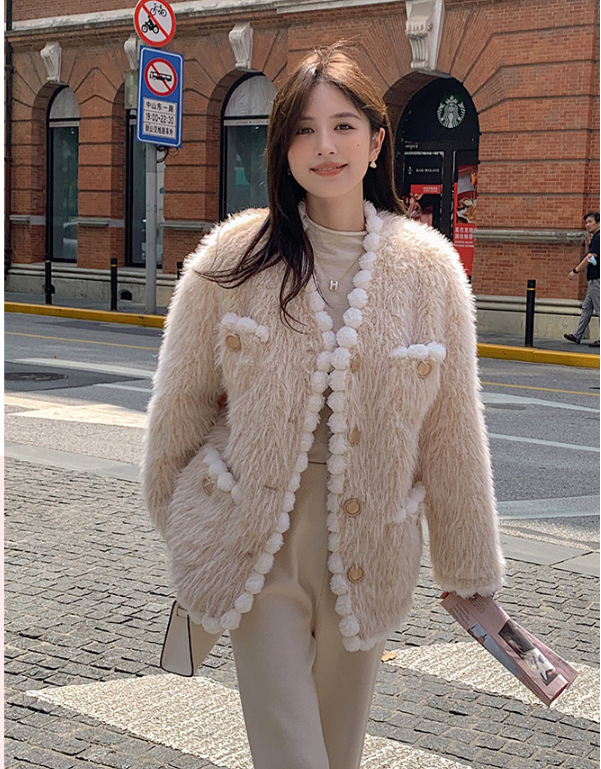 Spliced Plush Insulation Jacket Image 8