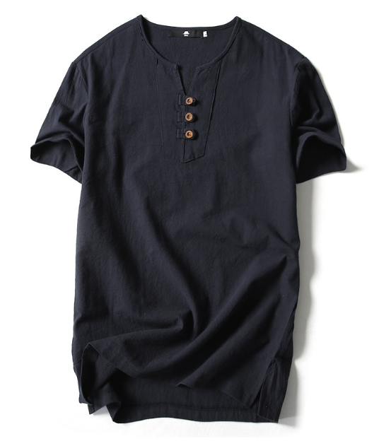 Vintage Linen Henley T-Shirt 3