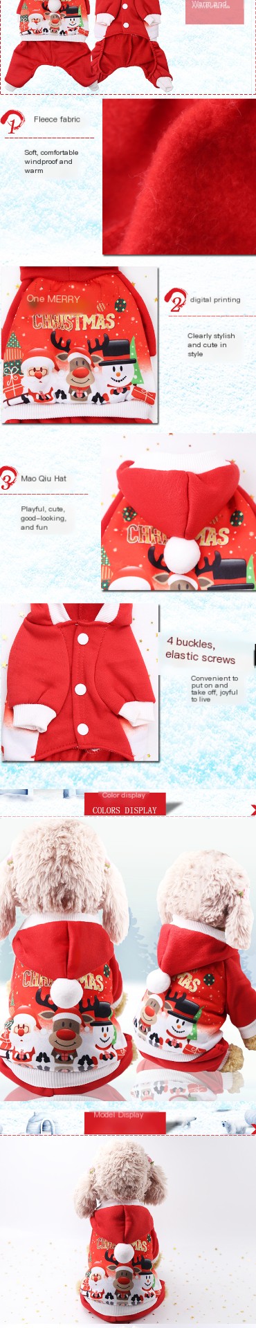 Christmas Santa Snowman Reindeer Hoodie